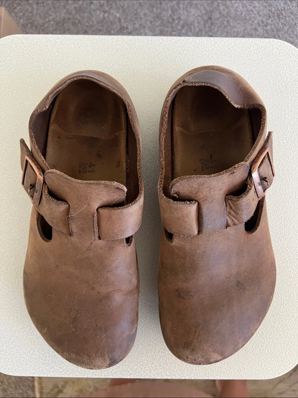 Birkenstock Brown Suede Buckle Shoes